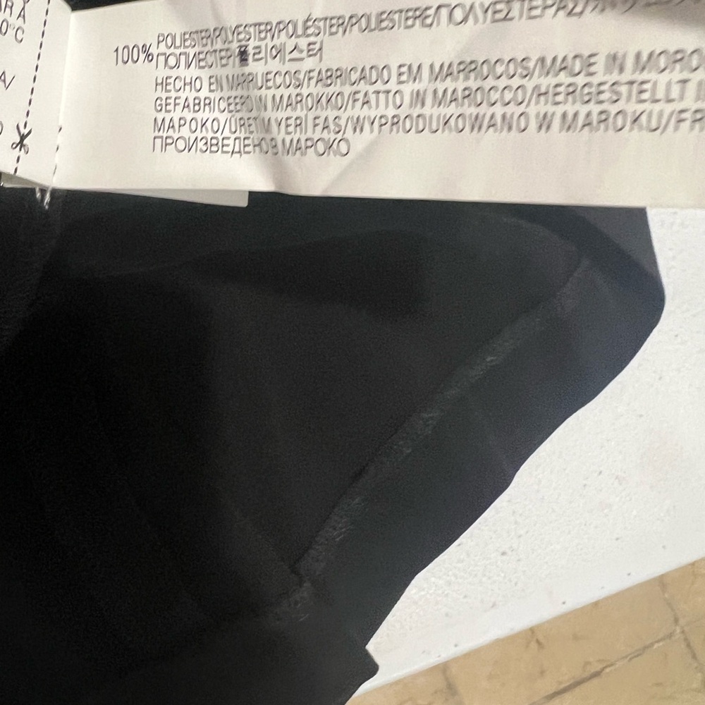 Zara asymmetrical black and white dress  X large NWT - Picture 7 of 9